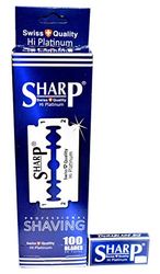 100 Lamette Da Barba Sharp Hi Platinum | Lamette Di Ricambio Per Rasoio Di Sicurezza | Lamette A Doppio Filo Per Rasoio Uomo Rivestite Al Platino