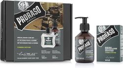Proraso Cypress & Vetyver (pack dúo), kit de cuidado barba de lujo con jabón de afeitar en tubo y bálsamo para después del afeitado, con aroma de ciprés y bergamota, Made in Italy