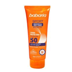 Babaria Sport Crema Spf50 75ml, Protezione Solare Viso Unisex Adulto, Nero, Estándar