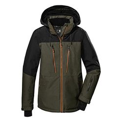 Killtec Women's Giacca da sci/giacca funzionale con cappuccio staccabile con zip e paraneve KSW 127 MN SKI JCKT, dark moss, S, 38675-000