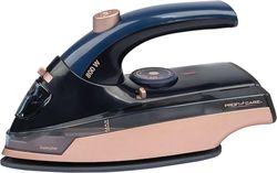 Proficare, Mini Plancha de Viaje 800W PC-DB3125 - Azul-Rosa, Compacta y Liviana, Suela de Cerámica Superglide, 3 Funciones (Vapor, Vertical, Seco), Tanque Transparente de 40ml, Mango Plegable