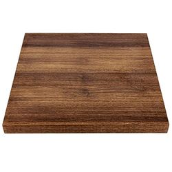 Bolero Pre-Drilled Square Table Top Rustic Oak 600mm for Better Experience