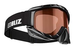 BLIZ Park Pro Lunettes de Ski Unisexe pour Adulte 18 Noir/Orange S2, Taille Moyenne