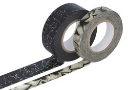 Classiky Washi-masking tape, set van 2 stuks, washi, maten en designs, gesorteerd B