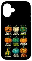 Pumpkin Varieties Fall Harvest Types Halloween Case for iPhone 16