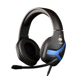 Konix FFF Auriculares Gaming Nemesis PS4, PS5, Switch, Xbox One y Series X|S - Micrófono 45° - Cable 1,5 m - Conector Jack 3,5 mm - Negro y Azul