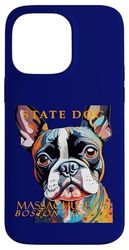 Cane del Territorio del Massachusetts The Boston Terrier Artistic Custodia per iPhone 14 Pro Max