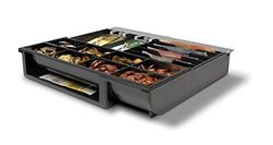 Safescan 4141T2 Gaveta ajustable para el cajón portamonedas - Gaveta caja dinero con 6 apartados para billetes y 8 para monedas - Compatible con cajas registradoras Safescan SD-4141 y HD-4141S