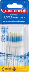 Kaxilu Lactona Easydent A 2,5-5 mm sans support, 8 pièces, manuel, brosse à dents