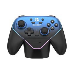 GameSir Super Nova draadloze 1000Hz-controller met oplaadstation – Hall-effect sticks, verstelbare triggers – Switch/Switch 2 Gyro, pc, mobiel – Nightfall Blue