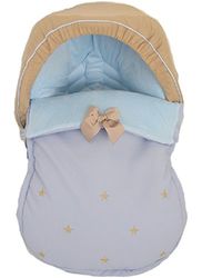 Borda y mas, Bolsa-capota universal, em pelo curto e pele ecológica com estrelas bordadas, azul e camel, grupo 0 Vários modelos e cores disponíveis.