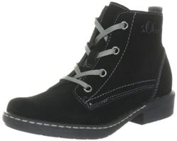 s.Oliver Casual 5-5-45202-29 - Botas de Cuero para niña, Color Negro, Talla 32