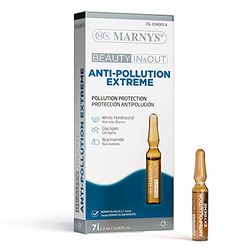 Marnys Fiale cosmetiche antipollution Extrem - Pelli esposte all'inquinamento ambientale e digitale - 7 fiale da 2 ml per due settimane - Marrubio bianco, Niacinamide e Glicogeno 60 g