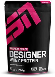 ESN Designer Whey Protein Powder, Strawberry, 1000 g, 2.2 lbs, 33 Servings