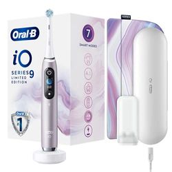 Oral-B iO9 Elektrische tandenborstel met oplaadbare handgreep, magnetische technologie van bruin, 1 vervanging, kleurendisplay, oplader, magnetische hoes en reisetui