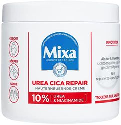 Mixa Urea Cica Repair - Crema regeneradora para la piel seca, áspera e irregular, 400 ml