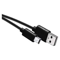 EMOS USB-kabel 2.0, USB A naar mini B-stekker, 2 A, oplaadkabel van 2 meter, voor PS3, PS2-controller