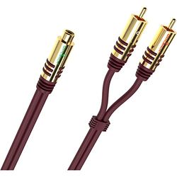 OEHLBACH NF Y-Sub AD Y-adapter RCA (w) naar 2X RCA (subwoofer RCA-adapterkabel, 2x RCA-stekker naar 1x RCA-aansluiting) 20 cm