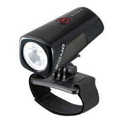 SIGMA BUSTER 400 HL | Luce da casco da 400 lumen | ricaricabile con cinque modalità di illuminazione | con funzione di sgancio rapido per un aggancio veloce | colore nero
