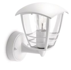 Philips myGarden Creek Aplique de exterior sem sensor, embutido, casquilho grosso E27, lâmpada não incluída, 23,5 cm, cor branca