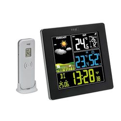 TFA Dostmann Sun2 Digitaal weerstation met buitensensor, 35.1174, voor binnen- en buitentemperatuur, groot kleurendisplay, met woonklimaat, incl. radioklok met datum, hygrometer (zwart)