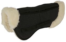 Correctie zadelkussen antislip zwart, imitatiebont pony
