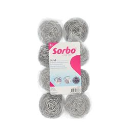 Sorbo RVs – Juego de 8 esponjas de Acero Inoxidable de 40 g – Extra Fuerte y Duradero – para sartenes, Parrillas, hornos, hornos, estropajos metálicos para Limpieza intensiva