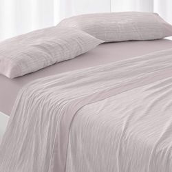Burrito Blanco | Set di lenzuola | Letto da 90 cm (+misure disponibili) | 100% cotone | design 625 | colore nudo (90 x 190/200 cm)