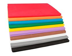 INNSPIRO Maxi School Pack 100 Sheets EVA Rubber Assortment 10 Colors 20x30cm.x1mm, 0