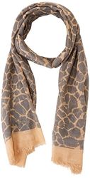 Pieces Tanni - sjaal met dierenprint - dames, Bruin (pan), One Size