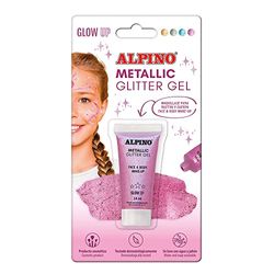 Metallic Glitter Gel Alpino Fiesta color rosa | Gel purpurina metalizado con base de color rosa| Purpurina líquida