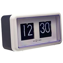 NeXtime Flip Clock - Horloge de Table ou Murale - Noir/Blanc -18x10x7cm