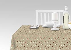 Doge Milano Nappe avec impression numérique, 100% Made in Italy Nappe antidérapante pour salle à manger, lavable et antitache, modèle Pony, 240x140 cm