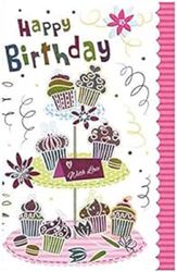 'SUSY CARD 40009537 Carte d'anniversaire "Présentoir à gâteaux Muffins, dimensions : 17 x 11 x 0, 1 cm