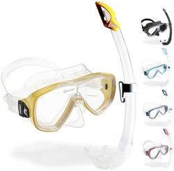 Cressi Onda Mare - Combo Set Onda Mask och Snorkel Messico, Klart/Dult