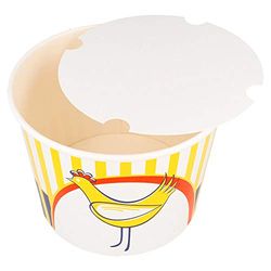Contenitori Per Pollo 1920 Ml.+Coperchio Ø 16,8/13,9X12,3 Cm Bianco Cartone - 300 Unità