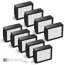 Lacvik 9 Pack Vervanging HEPA-filter voor iRobot Roomba evo, i, e, j Serie: E5 E6 E7 i1 i3 i4 i5 i6 i7 i8 j7 en alle Plus versie robotstofzuigers (NIET FOT J7+)