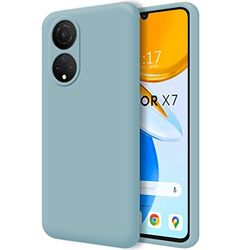 Ultra mjukt flytande silikonfodral för Huawei Honor X7 Färg Blå