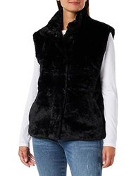 Bestseller A/S Dames VMSONJAPOPPY faux FUR Waistcoat BOOS vest, zwart, XL, Schwarz, XL