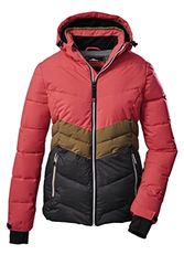 Killtec Women's Giacca/giacca invernale in look piumino con cappuccio staccabile con zip e paraneve KSW 1 WMN SKI QLTD JCKT, anthracite melange, 36, 38599-000
