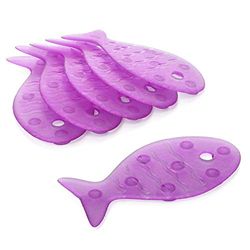 TATAY Visstickers antislip badbuis, PVC, paars, één maat