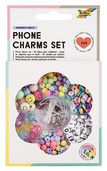 folia- Phone Charms Set Rainbow Smile (Perline) 32029-Set Telefono Astuccio, 349 Pezzi con Mini Disco, Molto Altro, Multicolore, Medium, 32029