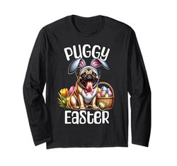 Carlino Happy Easter Pug Maglia a Manica