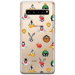 ERT GROUP Custodia per Samsung S10 5G originale e ufficiale Looney Tunes modello Looney Tunes 007 perfettamente adattata alla forma del telefono cellulare, parzialmente trasparente