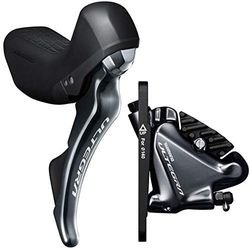 SHIMANO Ultegra ST-R8020 - Disco hidráulico de sangrado, juego STI mecánico, pinza de montaje plano, delantera derecha