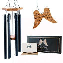 Carillon éolien commémoratif pour Cadeaux de condoléances – Carillon éolien avec Tons mélodiques apaisants Profonds – Carillon éolien de condoléances pour décoration extérieure – Carillon éolien