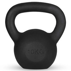 Athlyt Gietijzeren Kettlebell, 10kg, Zwart