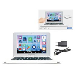 LEXIBOOK LAPTAB 10, Portable avec écran Tactile, conçu pour Toute la Famille, Contenu éducatif et Amusant, Powered by Android, contrôle Parental, Ultra Fin et léger (LT10ES)