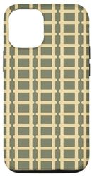 Carcasa para iPhone 15 Beige Brown Cream Classic Railroad Vertical Stripes Pattern