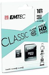 Emtec ECMSDM16GHC10 - Scheda di memoria micro SDHC classe 10 UHS-I U1